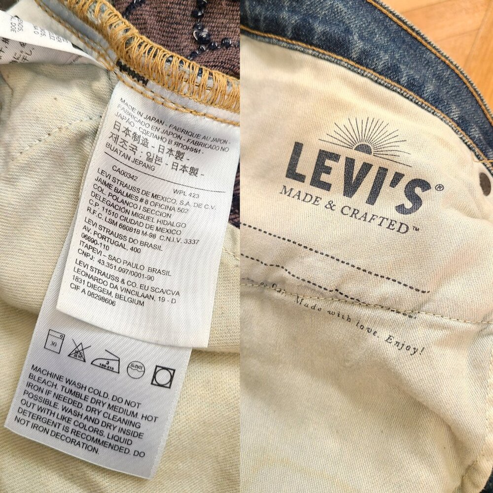 Levi's Made & Crafted 511 Slim Denim Jeans Made in Japan W38 Selvedge Boro - Picture 14 of 16